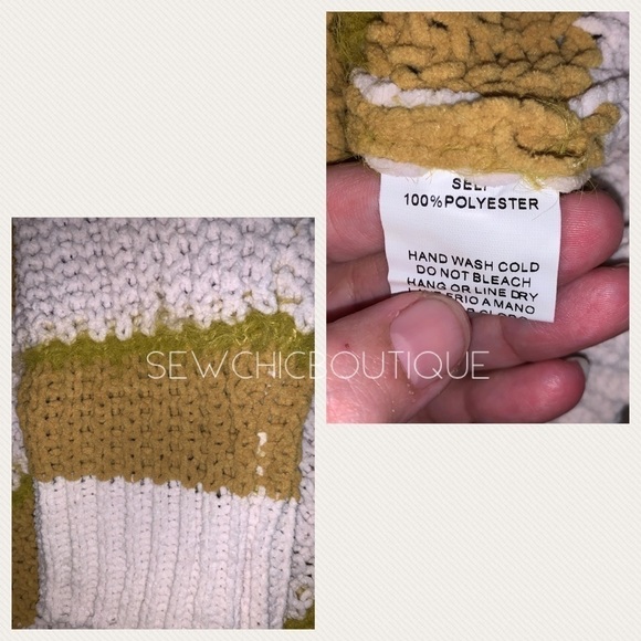 Ultra Soft Mustard Striped Pullover Sweater - Picture 7 of 7